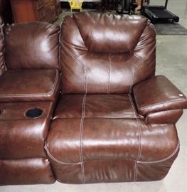 LEATHER RECLINING SOFA