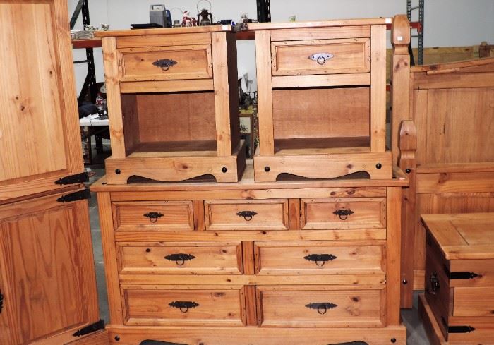DRESSER AND SIDE TABLES