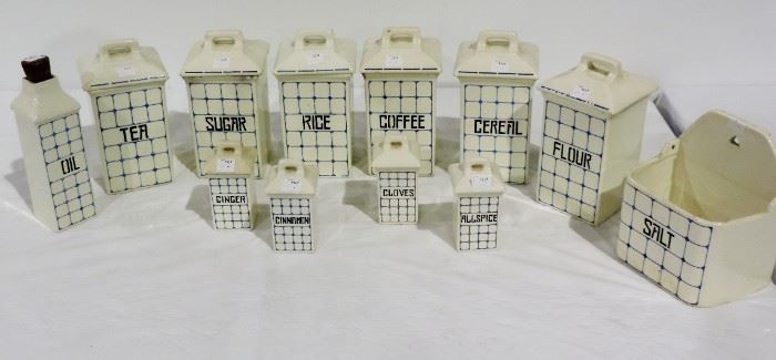 12 PC VINTAGE CANISTER SET