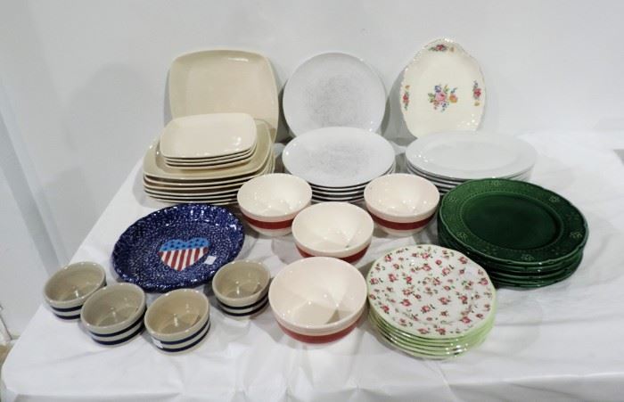 LARGE LOT OF KITCHEN DINNERWARE AND BOWLS