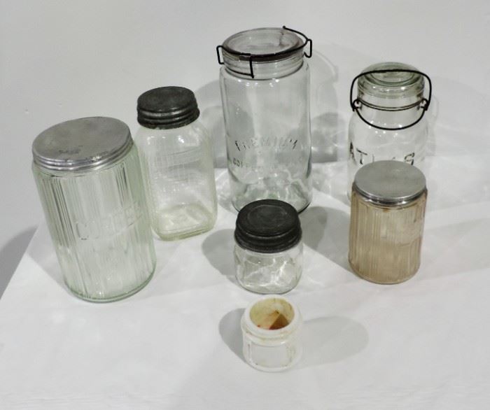 VINTAGE KITCHEN AND CANNING JARS