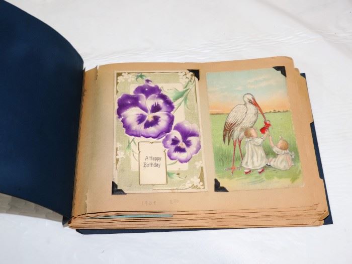 ANTIQUE POSTCARD ALBUM