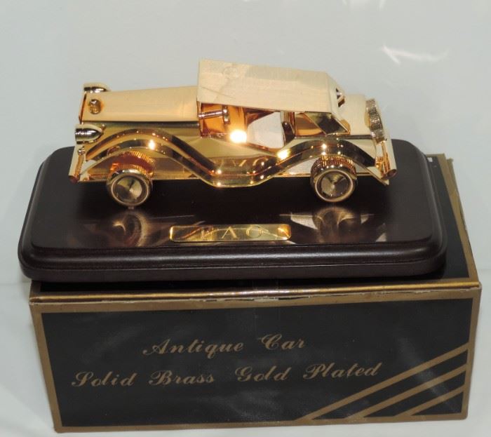 GOLD PLATED SOLID BRASS CAR MODEL