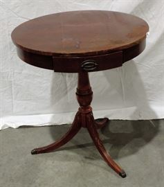 MAHOGANY DRUM TABLE