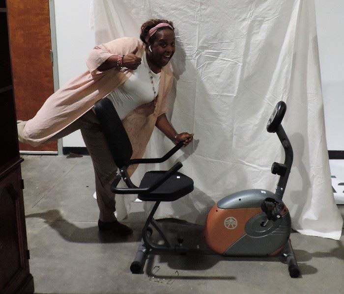 KIERRA AND HER EXERCISE BIKE