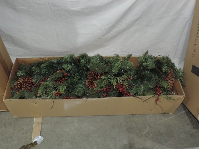 SHOWING PINE CONE GARLAND