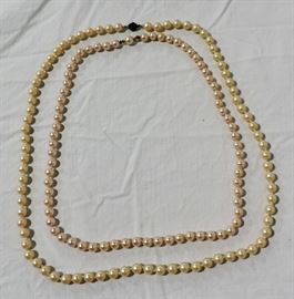 PAIR OF PEARL NECKLACES