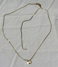 10 K GOLD NECKLACE AND BRACELET