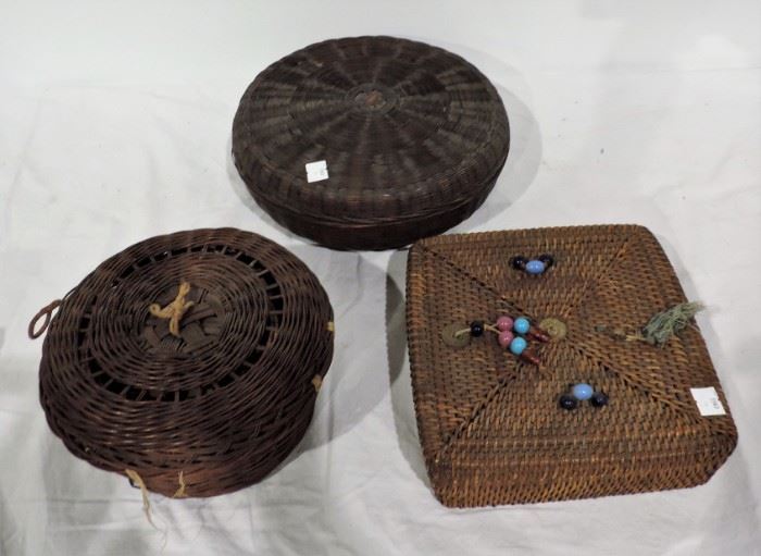 ANTIQUE SEWING BASKETS