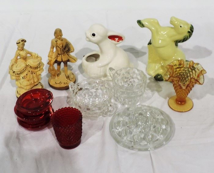 GLASS AND POTTERY LOT