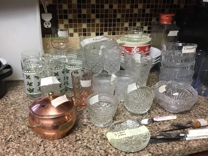 Glassware in kitchen