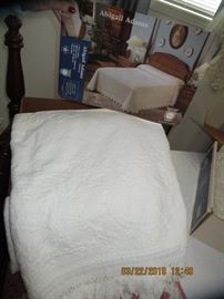 IN BOX "Bates Bedspread"... We have 2 in Boxes, another one on upstairs bed and another one on the downstairs bed... LOVE THOSE BEAUTFUL "Bates Spreads"...