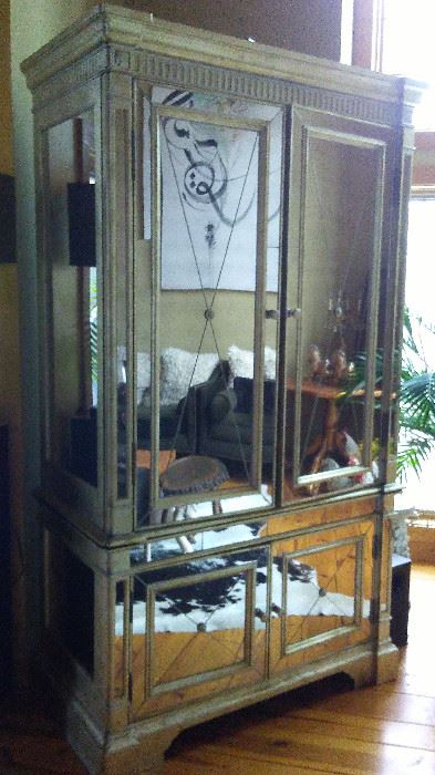 Horchow Glass Armoire