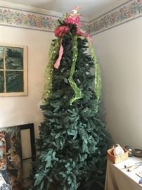 Large lighted Christmas tree