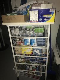 Utility cart-light bulbs
