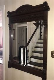 Large wooden framed mirror