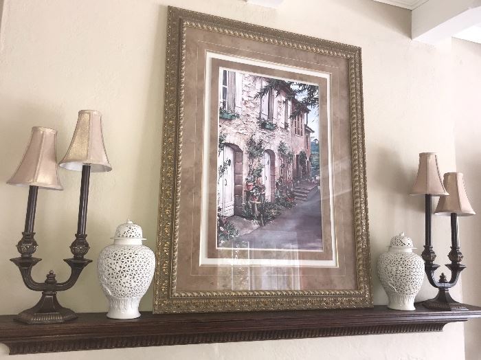 Sorry Pair lamps are NOT for sale,- picture and pair of vases