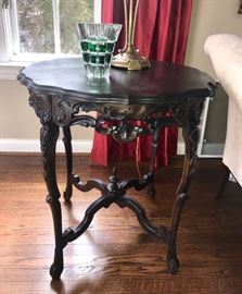 Antique Hand carved Antique lamp table