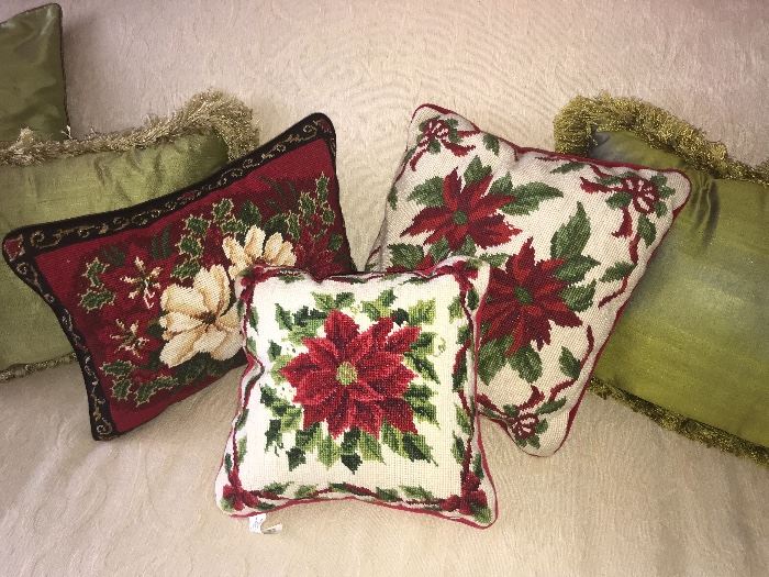 Needlepoint Christmas Pillows