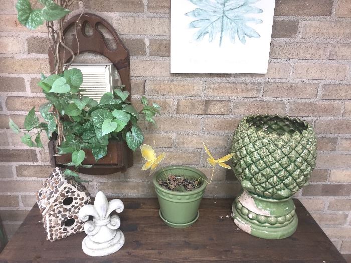 all here-planters, silk flowers