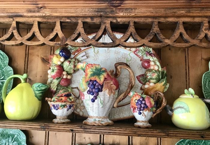 Fritz & Floyd - "Harvest Heritage" Platter, pitcher and cream & sugar