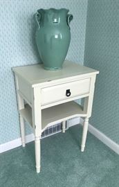 Cute little night stand/end table, and large vase