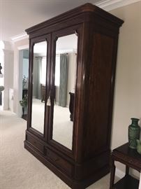 Large mirrored Armoire - can be dissembled for easy removal