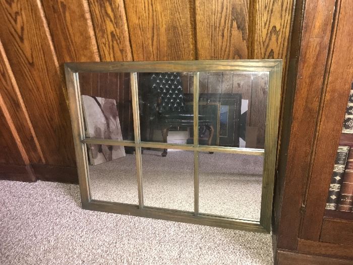 Window pane mirror
