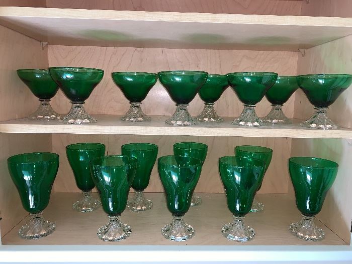 Gorgeous Green Stemware