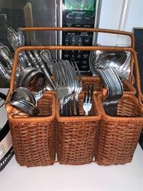 flatware caddy and silverware