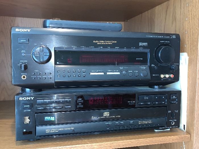 Sony Audio/Video Control Center and Sony High Density Linear Converter five disc CD player