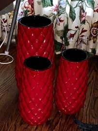 3 ceramic vases