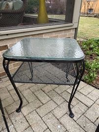 Wrought Iron Table w/glass top