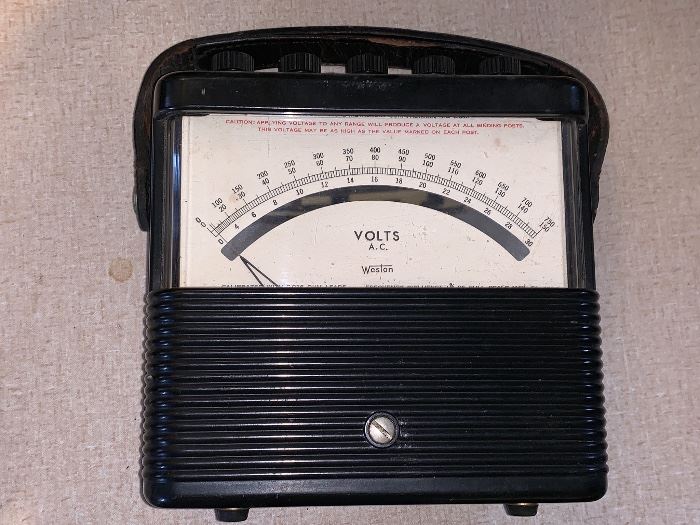 Vintage Weston Instruments Meter Volts A.C.