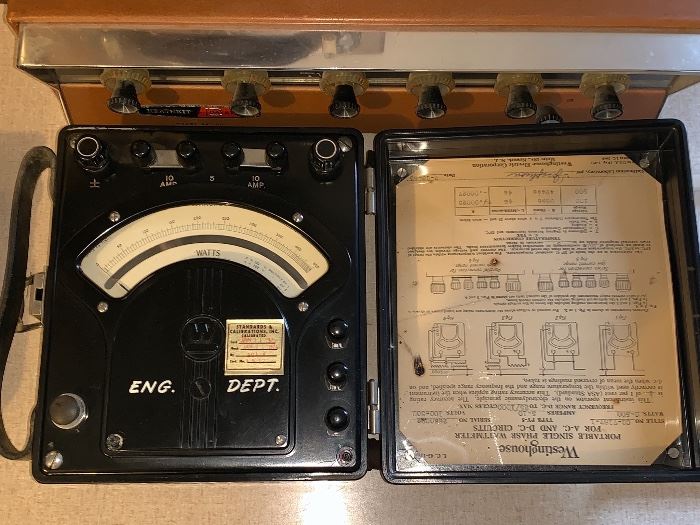 Vintage Westinghouse Portable single phase wattmeter for A-C and D-C circuits