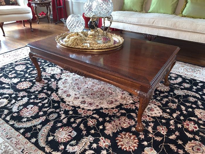 Queen Anne square coffee table