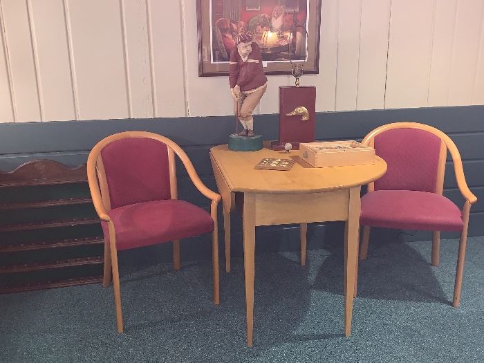 Mid-Century Blonde chairs and table