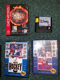 NBA JAM T.E., NBA Live 96, NHLPA Hockey 93, Bulls vs Lakers and the NBA Playoffs