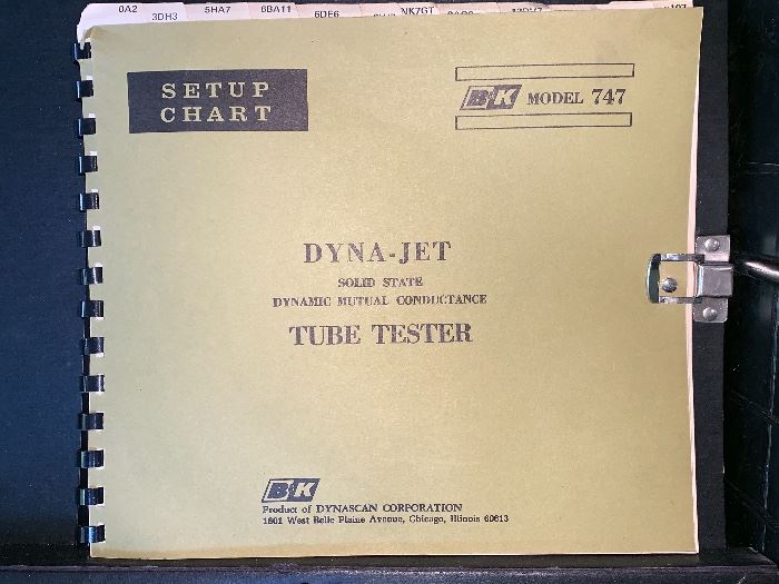 B&K Prod. by Dynascan Corp. - Dyna-Jet Tube Tester Model 747