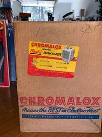 Vintage Chromaloc Deluxe Electric Heater w/box