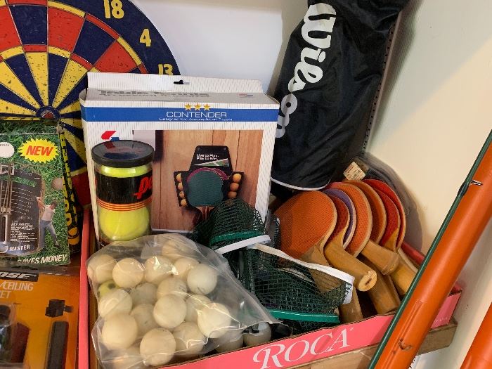 Ping Pong Equipment; Dart Board