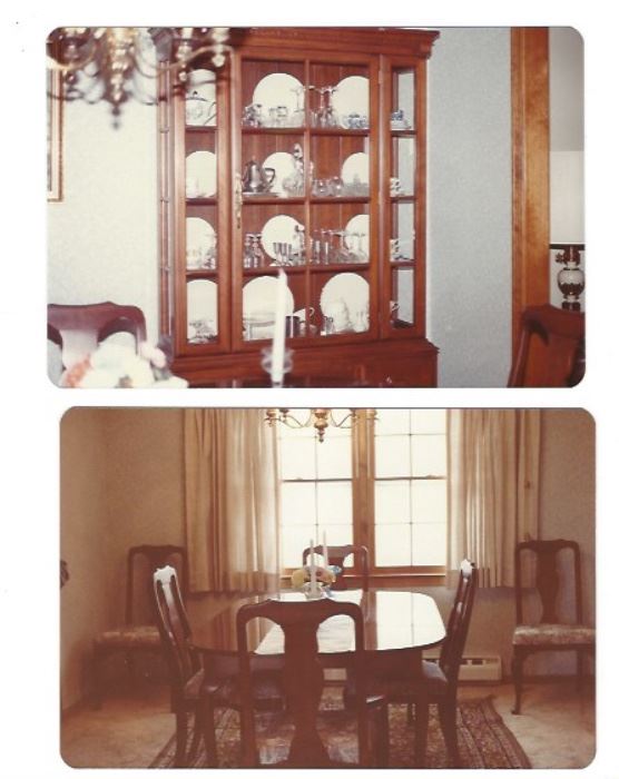 Harden dining set:Table 6 chairs and Hutch