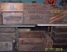 More wood advertising boxes