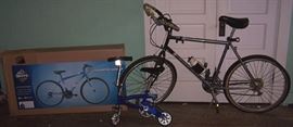 Huffy bicycle (NIB), Shriner's mini bike and ten speed bike.