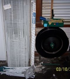 Metal shelving, metal pallet banding machine