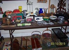 Misc items including banks, advertising ashtrays, etc...
