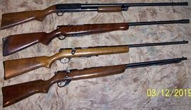 Ithaca Featherweight 12 gauge Mod. 37 , Mossburg 16 gauge model 190, Springfield 84C, J C Higgins 22 cal. Mod 103.13 , - Guns not included in daily discounts