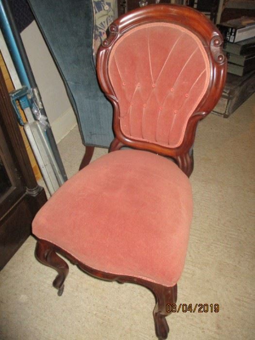 Nice upholstered sewing chair there is a pair of these