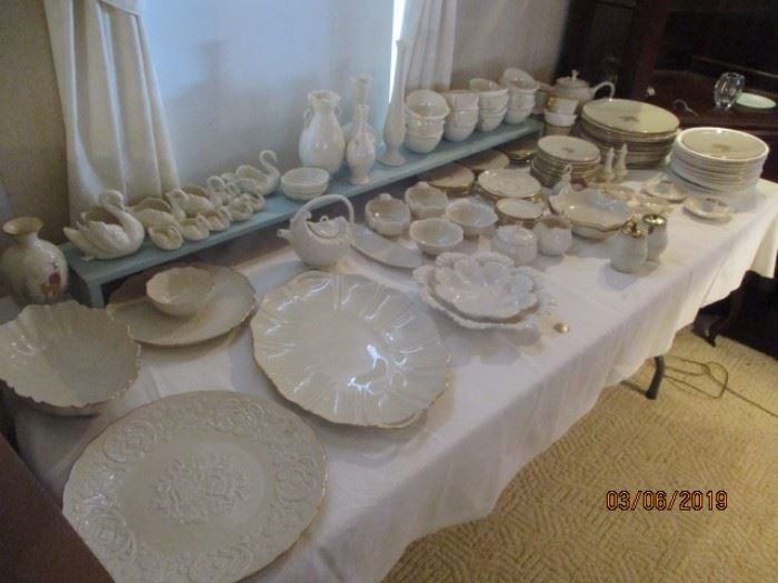 and the contents table full of Lenox 