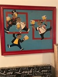 Retro Hand Painted Tipsy Bartenders